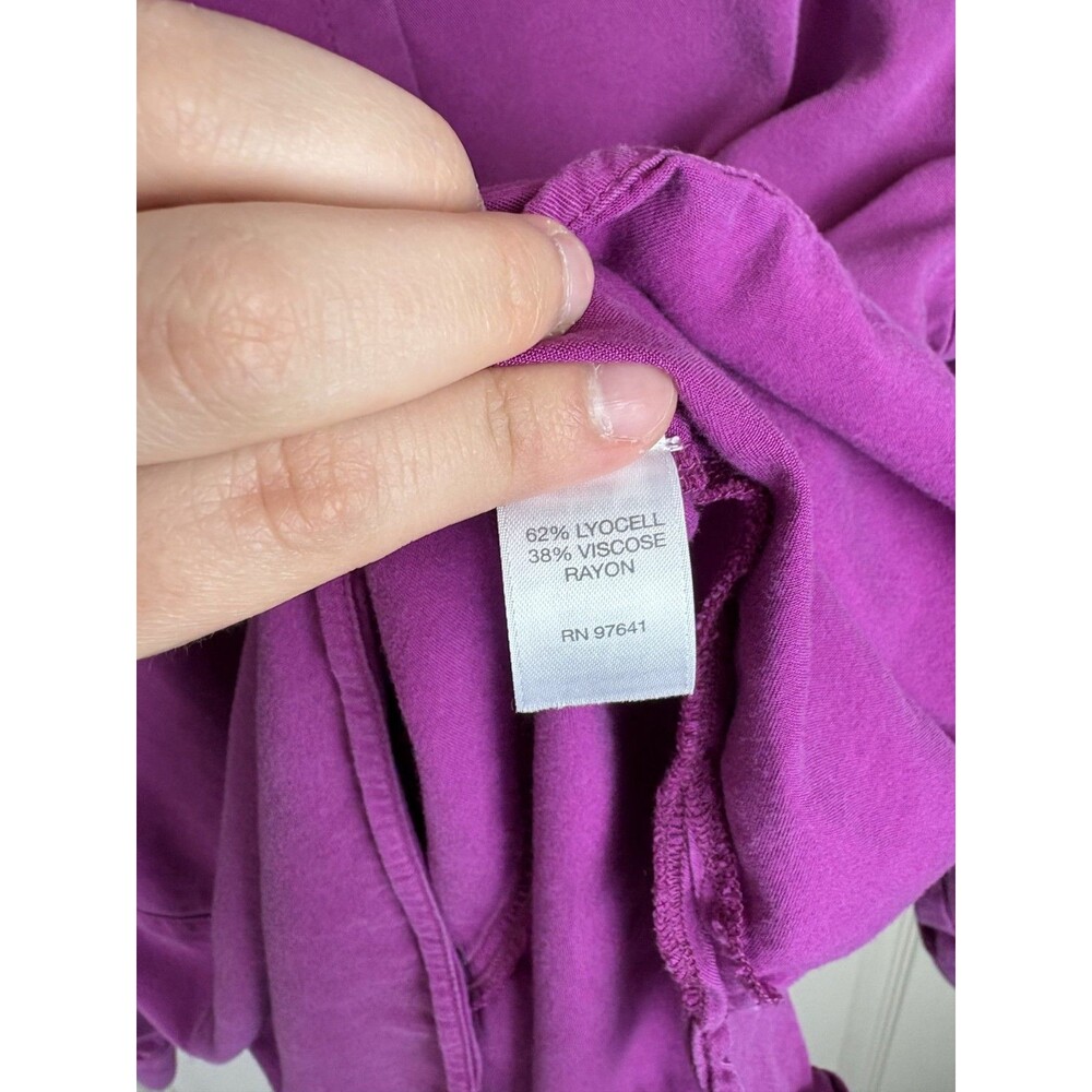 J JIll Blouse XL Purple Button Down Oversized Long Sleeve 167 - Picture 4 of 4